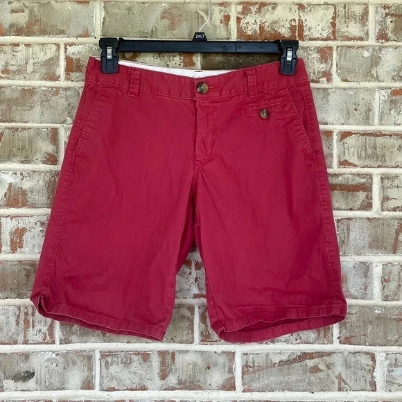 Dockers Red Flat Front Chino Bermuda Shorts - Picture 1 of 8